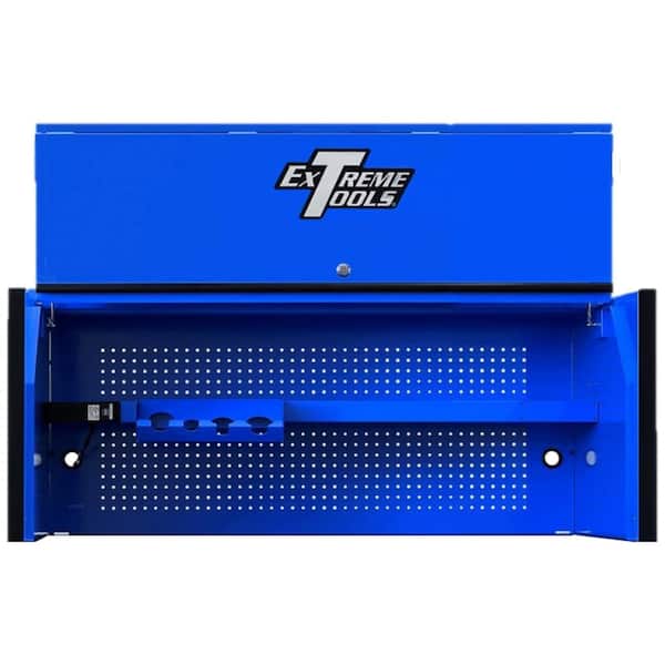 Extreme Tools RX Series 55 in. W x 25 in. D Green Extreme Power Workstation Hutch with Gloss Black Handle and Trim