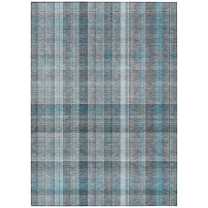 Chantille ACN534 Teal 2 ft. 6 in. x 3 ft. 10 in. Machine Washable Indoor/Outdoor Geometric Area Rug