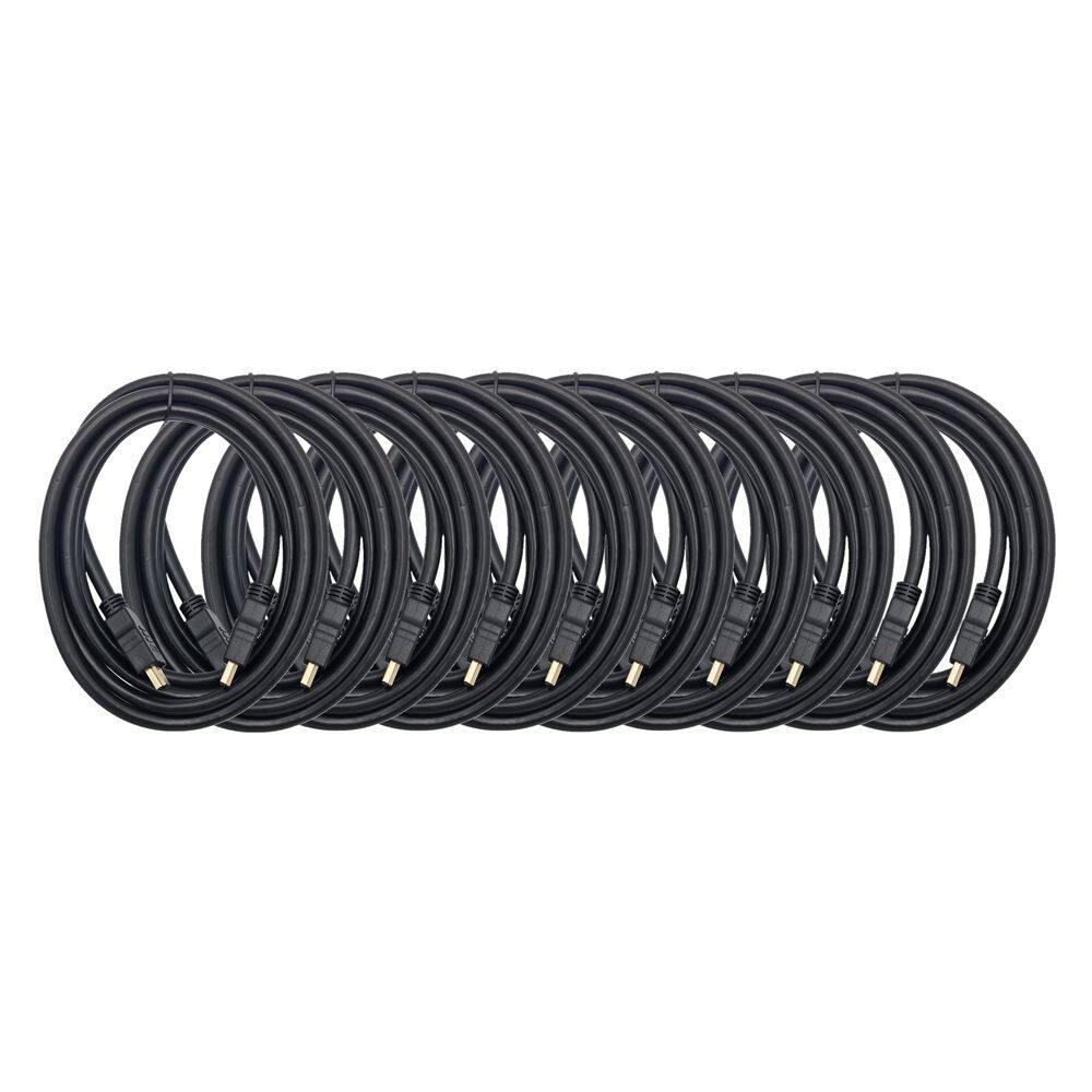10 ft. HDMI 4K Premium High-Speed Male to Male Cable with Ethernet Black (10-Pack) price history on PriceWatchPro