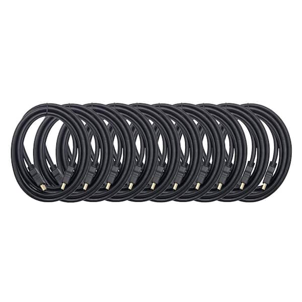 15 ft. HDMI 4K Premium High-Speed Male to Male Cable with Ethernet Black (10-Pack)
