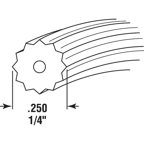 0.250 in. x 250 ft. Roll Black Screen Spline