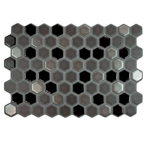 Merola Tile Magna Perfection Black 8 in. x 12 in. Ceramic Wall Tile