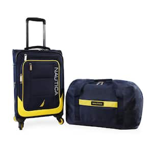 Pathfinder 2-pc Softside Luggage Set - Navy Yellow