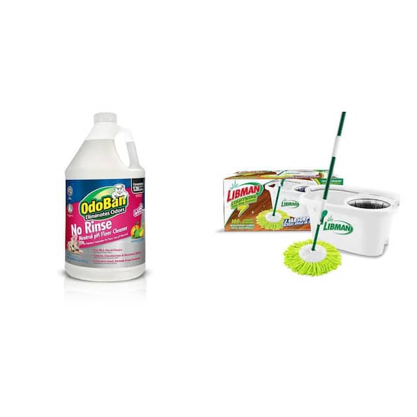 1 Gal. pH Neutral Floor Cleaner and Microfiber Lightning Spin Mop Bucket System
