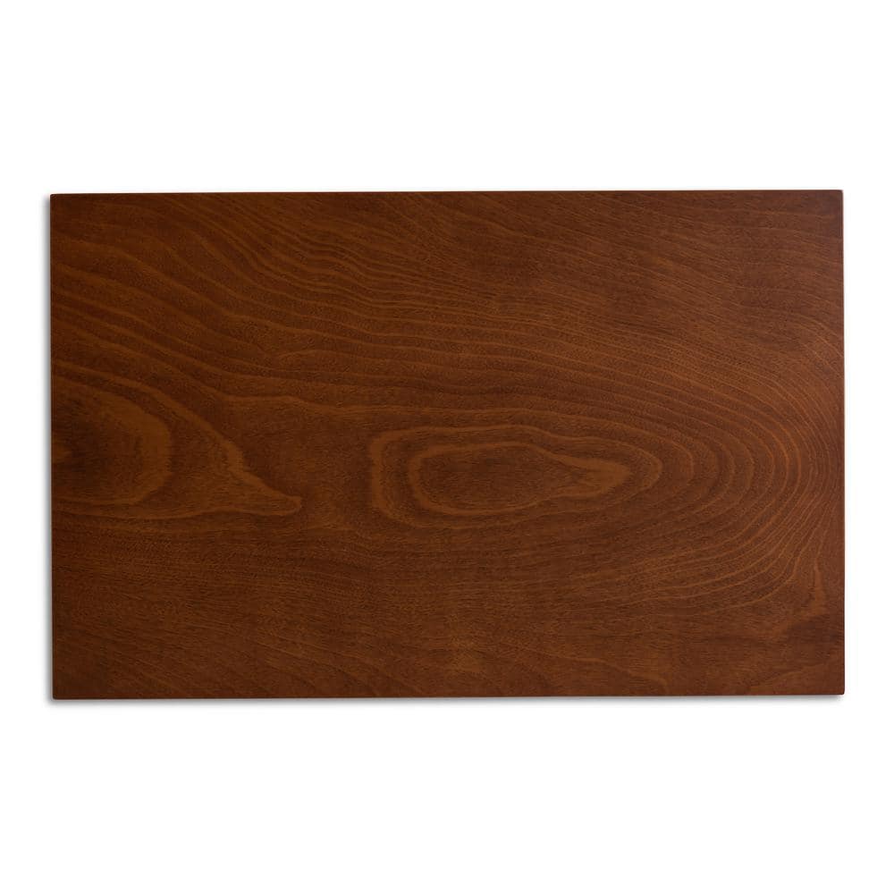 Walnut Brown and Grey Fabric 5-Piece Dining Set
