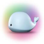 Wally Whale MultiColor changing Integrated LED Rechargeable Silicone Night Light Lamp, Blue