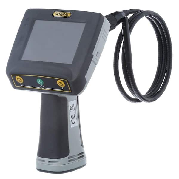 General Tools Waterproof Boroscope Video Inspection Camera System with 8 mm Far-Focus Probe, Adjustable Brightness LED Light