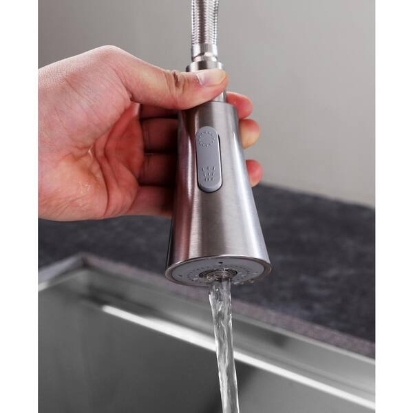 Carriage Single Handle Standard Kitchen Faucet in Brushed Nickel