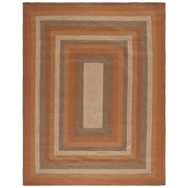 nuLOOM 8 x 10 Braided Ivory Indoor/Outdoor Stripe Coastal Area Rug in the  Rugs department at