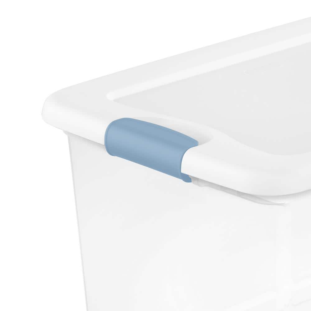 64 Quart Clear Plastic Stackable Storage Bins with Latching Lids