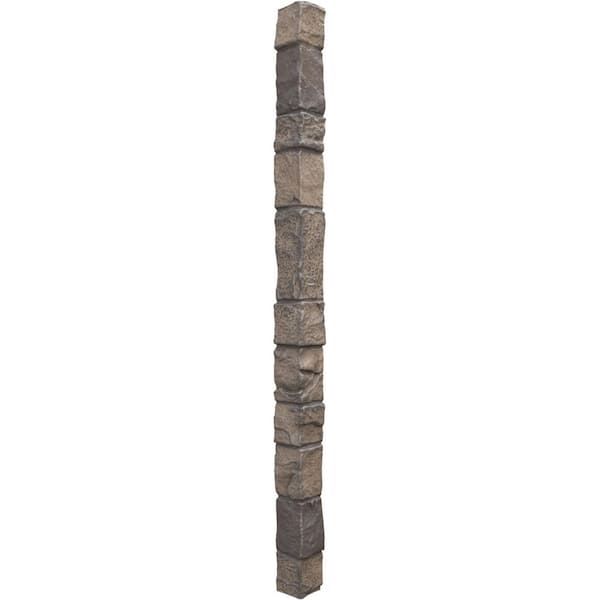 Ekena Millwork 3 in. x 3 in. Cascade River Composite Universal Outside Corner for StoneWall Faux Stone Siding Panels