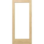 Steves & Sons 28 In. X 80 In. Full 1-Lite Clear Glass Unfinished Pine ...