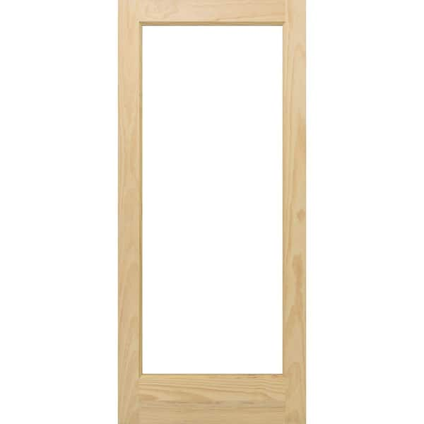 eightdoors 30 in. x 80 in. x 1-3/8 in. 1-Lite Solid Core Clear