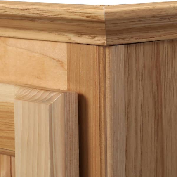 Hampton 25-1/2 in. W x 7-1/2 in. D x 29 in. H Maple Bathroom Storage Wall Cabinet in Natural Hickory