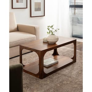 Kate and Laurel Talcott 36 in. Walnut Brown Rectangle Wood Coffee Table ...