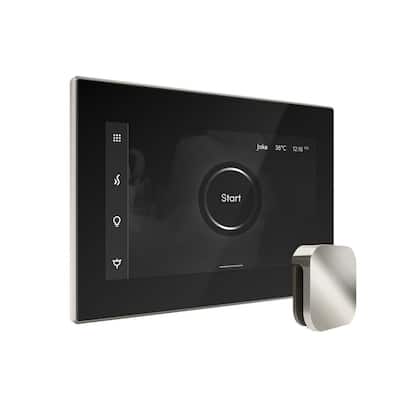 Bliss Steam Shower Control Package with iSteamX Control and Steamhead in Black Polished Nickel