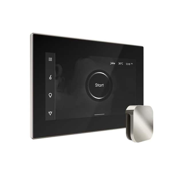 XDream Steam Shower Control Package with iSteamX Control and Linear Steamhead in Black Polished Nickel