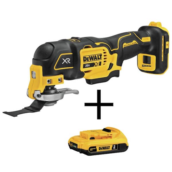 DEWALT 20-Volt MAX Cordless Brushless Oscillating Tool (Tool only) with Free 20-Volt Lithium Ion Battery Pack 2.0Ah