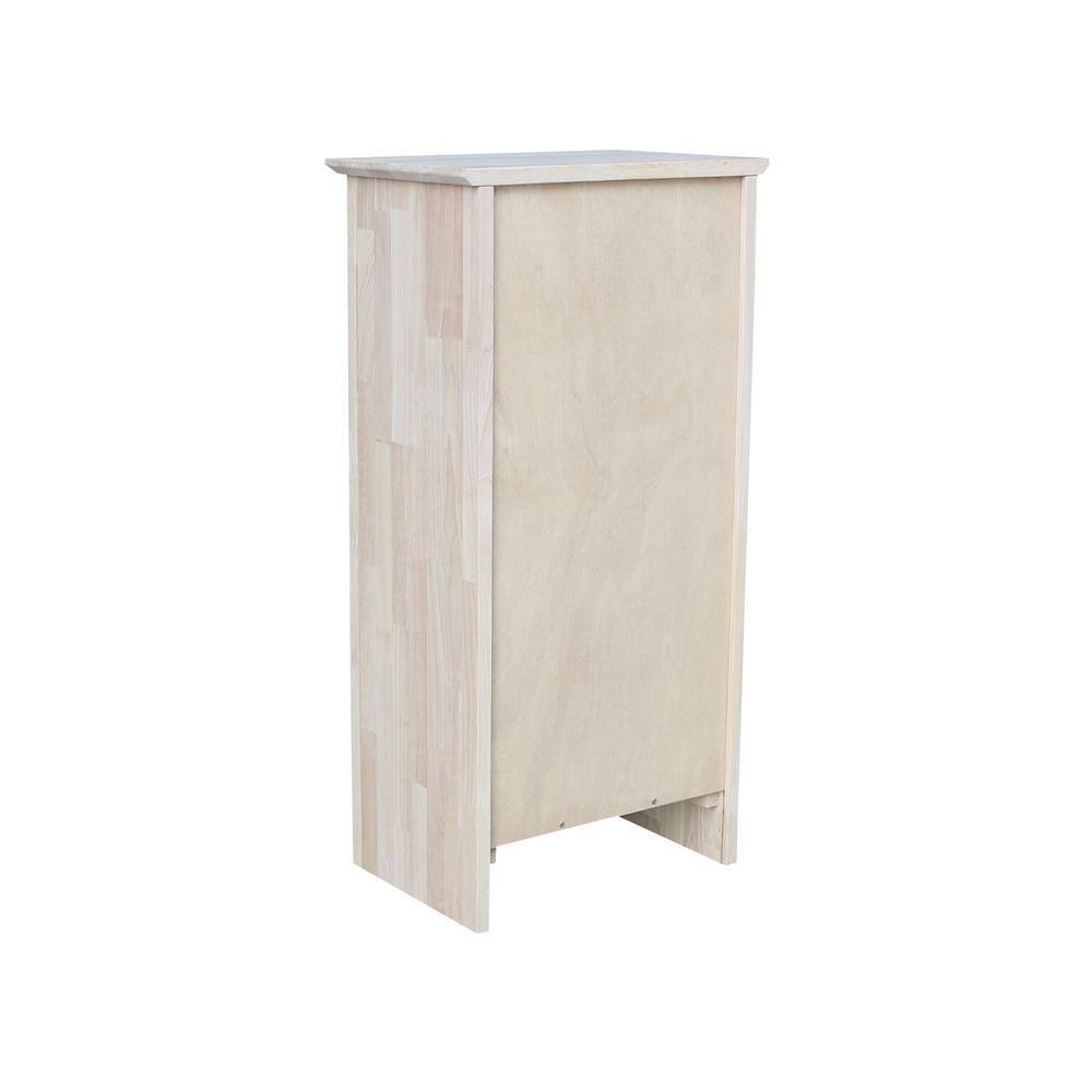 Adjustable Unfinished Solid Wood Shaker Bookcase, 36-Inch Tall
