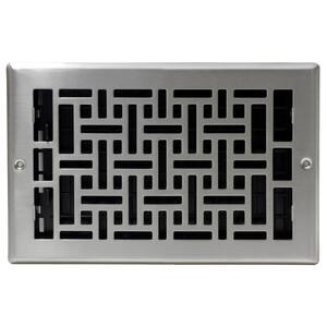 Grille De Ventilation Murale Décor Grates Style Oriental - 6x10 Pouces, Finition Bronze Frotté, Avec Vis