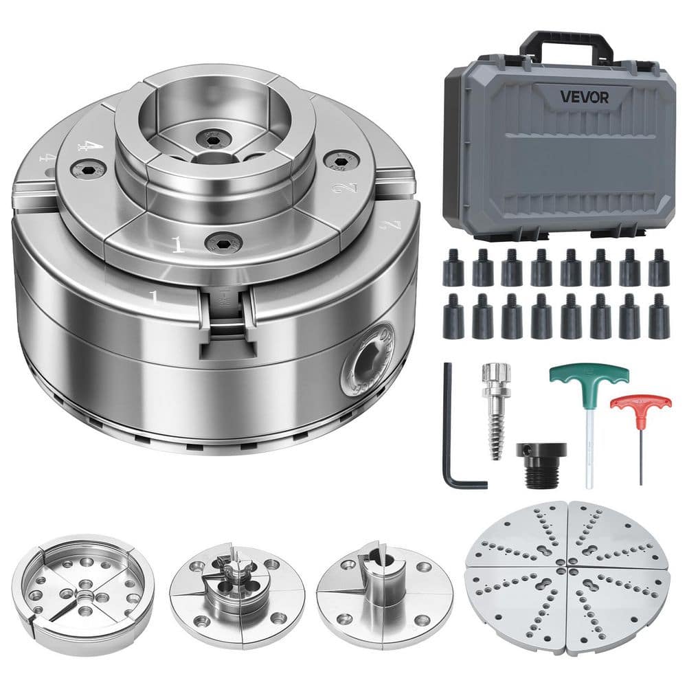 4 In. Wood Lathe Chuck, 4-Jaw, Self-Centering Chuck Set with 1in. x 8TPI Thread, 5 PCS Jaws, for Woodworking Lathe price history on PriceWatchPro