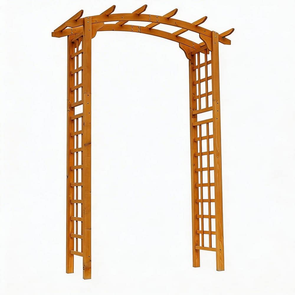 90 in. Fir Wood Pergola Style Arbor Arch Trellis for Outdoor Garden with Sanded Panels and Pre-Drilled Holes for Easy price history on PriceWatchPro