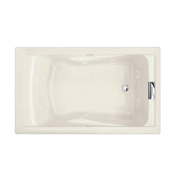 American Standard Evolution 60 in. x 36 in. Rectangular Ever Clean Whirlpool Bathtub with Reversible Drain in Linen
