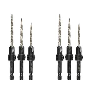 3,4,5,6mm Plywood PVC BTMB 4pcs Countersink Drill Bits Set High-Speed Steel Countersink Bit with Hex Key Wrench for Wood Plastic
