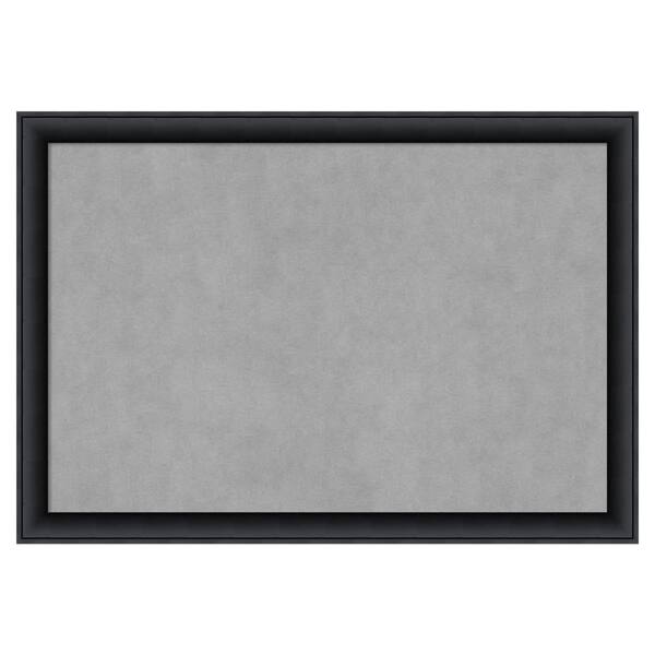 Amanti Art Nero Black 39 in. x 27 in. Framed Magnetic Board