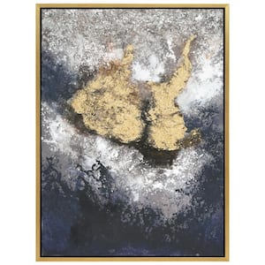 "Nourishment" by Martin Edwards Framed Textured Metallic Abstract Hand Painted Wall Art 40 in. x 30 in.
