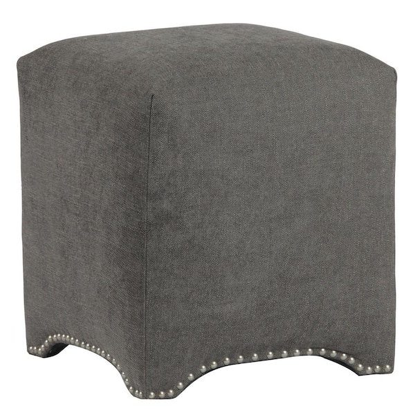 Leffler Home Emma Cube Ottoman in Avignon Charcoal