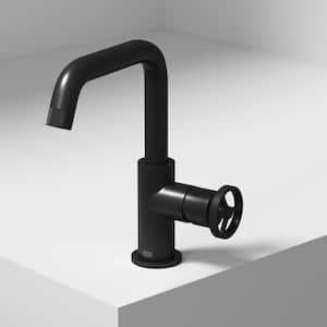 Cass Single-Handle Single Hole Bathroom Faucet in Matte Black