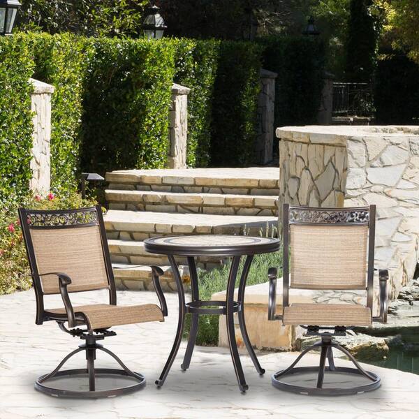 Kadehome Brown 3 Piece Bistro Set Handmade Contemporary Round Table Swivel Rocker Chairs Garden Backyard Outdoor Patio Furniture Wf Hwcv Jh05 The Home Depot Kadehome Brown 3 Piece Bistro Set, Handmade Outdoor Furniture