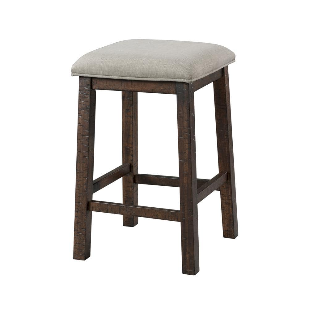Enrico 60'' Black and Brown Transitional Bar Table Set with USB Ports