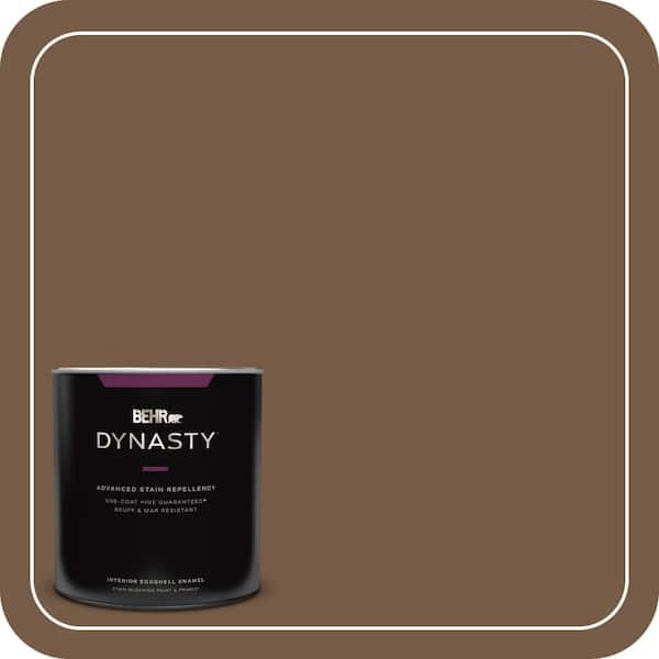 BEHR DYNASTY 1 qt. #N250-7 Mission Brown One-Coat Hide Eggshell Enamel Interior Stain-Blocking Paint and Primer