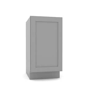 Avondale 18 in. W x 24 in. D x 34.5 in. H Ready to Assemble Plywood Shaker Double Trash Can Kitchen Cabinet in Dove Gray