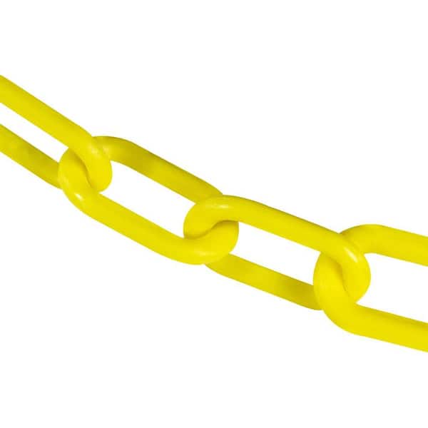 3 in. (#10, 76 mm) x 100 ft. Plastic Safety Chain in Yellow