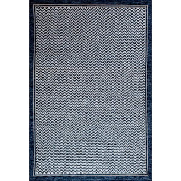 Hampton Bay Santorini Dunedin Cobalt 8 ft. x 10 ft. Indoor/Outdoor Patio Area Rug