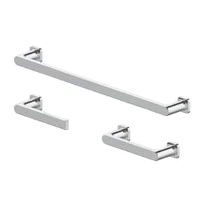 Erbon 3-Piece Bath Hardware Set with 24 in. Towel Bar, Towel Ring and TP Holder in Polished Chrome