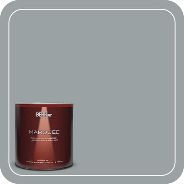 BEHR MARQUEE 1 qt. Home Decorators Collection #HDC-SM16-02 River Rock Grey Matte Interior Paint & Primer