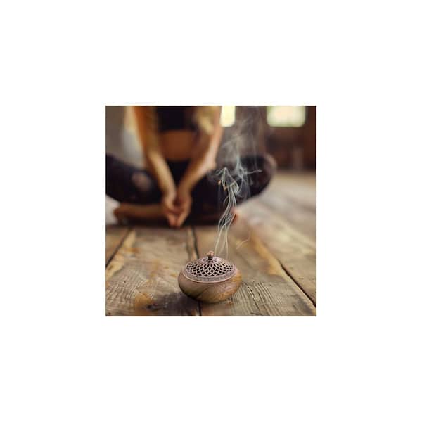 Afoxsos Acacia Wood Incense Burner with Holder for Sticks, Home