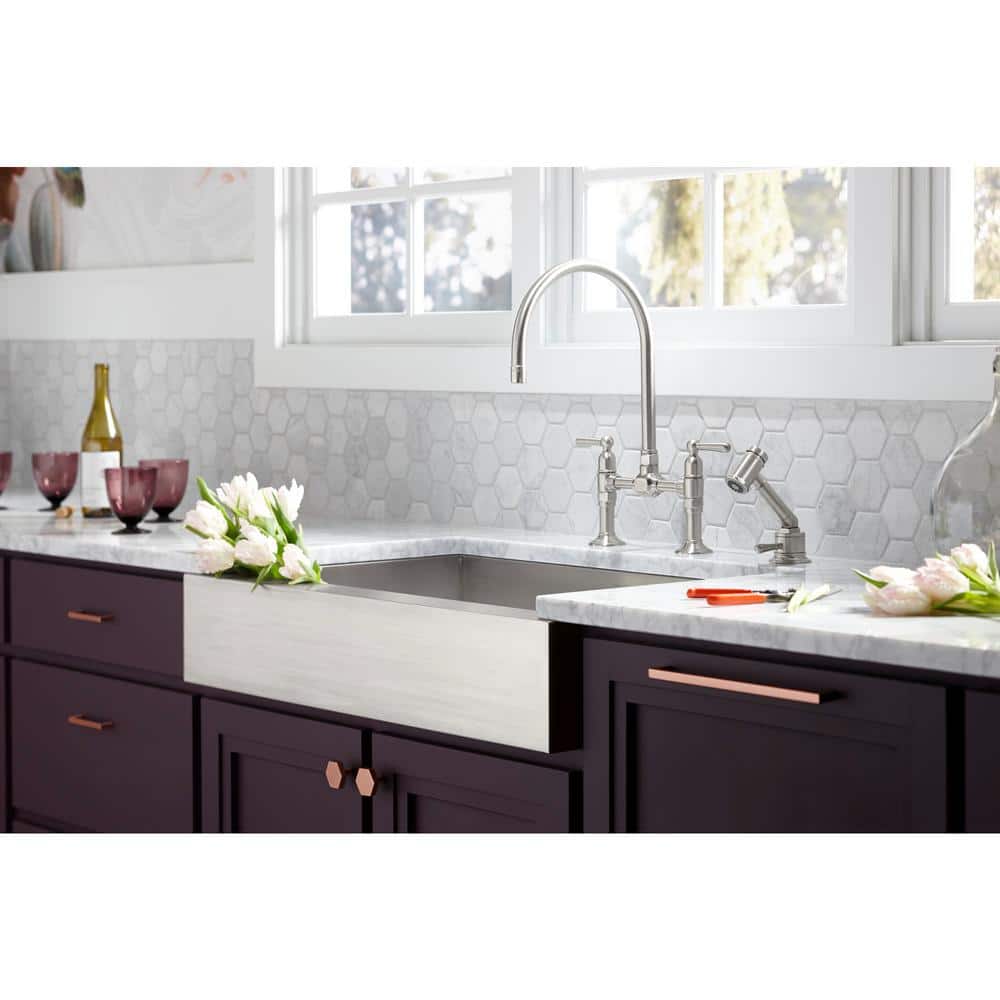 Vault 36" Stainless Steel Farmhouse Apron-Front Kitchen Sink