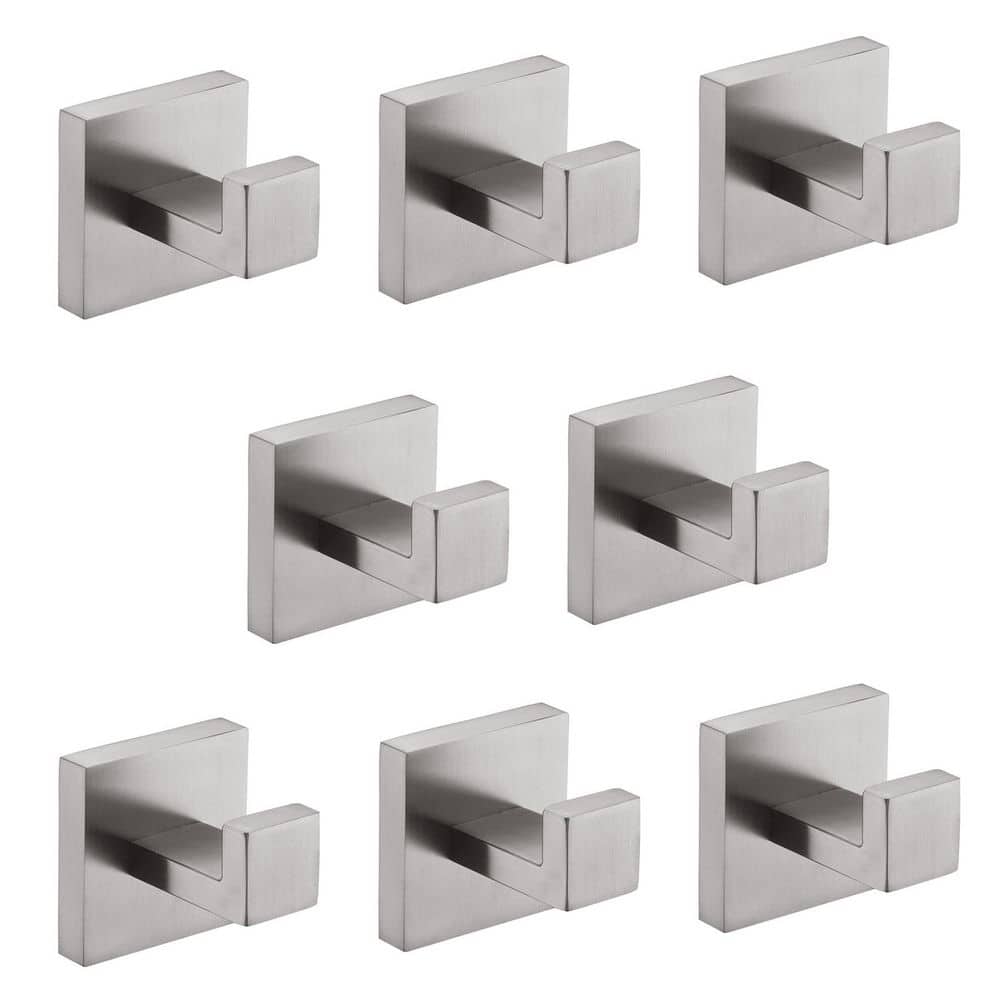 8-Pack J-Hook Wall-Mounted Stainless Steel Bathroom Robe/Towel Hook in Brushed Nickel for Bathroom Kitchen price history on PriceWatchPro