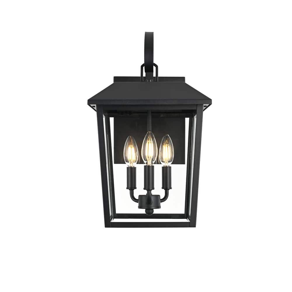 17.5 in. Black Outdoor Hardwired Wall Sconce with No Bulbs Included price history on PriceWatchPro