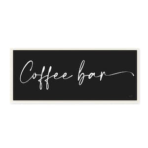 Coffee Bar Classy Script Text Background Sign Design By Lux + Me Designs Unframed Typography Art Print 17 in. x 7 in.