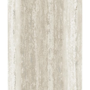 WeatheRed Abstract Stripes Wallpaper Taupe Paper Strippable Roll (Covers 57 sq. ft.)