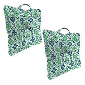 20 in. L x 20 in. W x 5 in. T Square Outdoor Throw Pillow in Vesey Sea Mist (2-Pack)