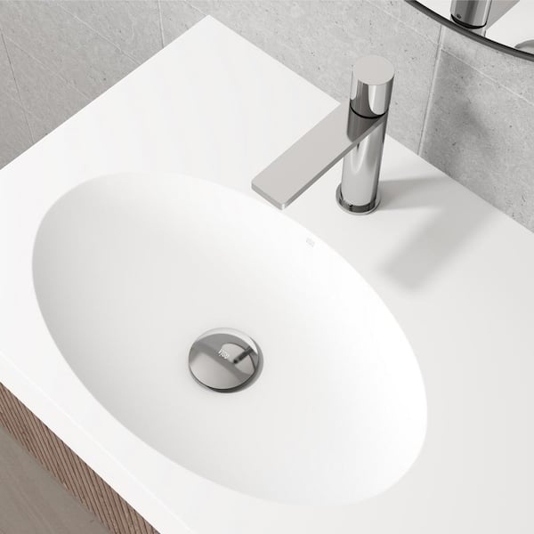 Bathroom Sink Pop-Up Drain with Overflow in Chrome