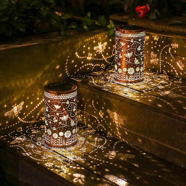 LEDLENSER - honey comb soulabo ソウラボ OGETFUUR Bee Solar Lanterns, Outdoor Waterproof Hanging Solar