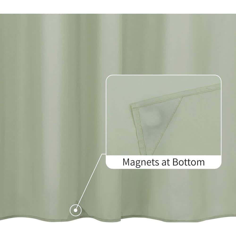 Desert Sage Waterproof Fabric Shower Curtain with Magnets